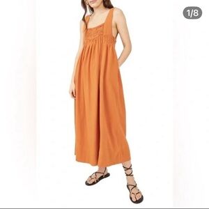 STOREWIDE SALE Free People Delphine Orange Rust Maxi Dress XS